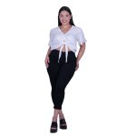 Platinum Παντελόνι Μαύρο Γυναικείο Ελαστικό Casual All Day - Z-5271-BC