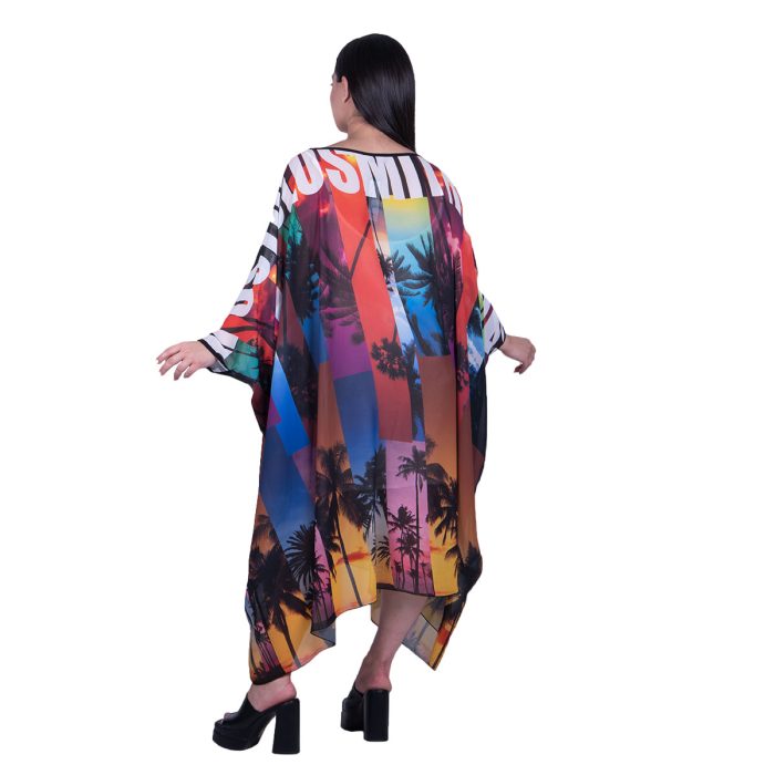 Gomore Καφτάνι - Πουκαμίσα Πολύχρωμο Γυναικείο ''Tropical Night'' Free Size - GM-12708-KS - Image 3