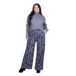 Platinum Παντελόνι Γκρι Με Boho Σχέδιο Γυναικείο Χειμερινό Με Λάστιχο All Day - 2209-G - Image 2