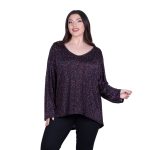 Gomore Μπλούζα Μώβ Με Floral Εμπριμέ Γυναικεία Αll Day - FM-24972-V