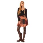 Platinum Φούστα Εκάι Με Σχέδια Γυναικεία Κοντή Κlos Boho All Day Free Size - IT-74-GU-EC - Image 4