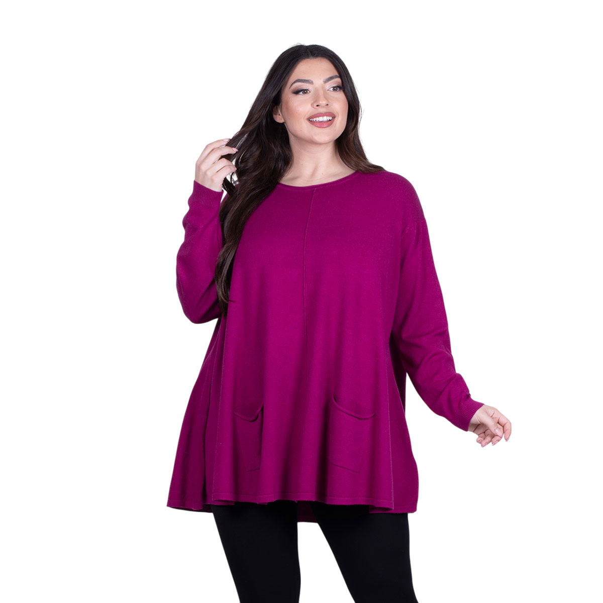 1628-Fa Platinum Μπλούζα Ματζέντα Γυναικεία Κλος Άνετη Γραμμή Αll Day Free Size - 1628-F - Image 1