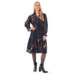 Platinum Φόρεμα Πετρολ Με Animal Print Σχέδια Γυναικείο Νεανικό Εβαζέ All Day Free Size - 258-GU-RR