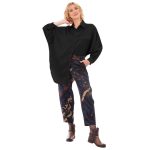 Platinum Πουκαμίσα Μαύρη Γυναικεία Σατινέ Μακριά All Day Free Size - 265-GU-BC - Image 2