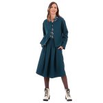 Platinum Σακάκι Πετρολ Γυναικείο Κλασσικό Με Τσέπες Κοντό All Day Free Size - IT-270-GU - Image 2