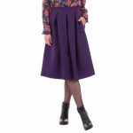 Platinum Φούστα Μωβ Γυναικεία Midi Εβαζέ Με Πιέτες All Day Free Size - 269-GU-V - Image 4