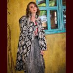 Platinum Παλτό Ασπρόμαυρο Γυναικείο Με Σχέδιο Ρόμβους All Day Free Size - 52637