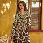 Platinum Πουκάμισο Γήινο Με Animal Print Γυναικείο Mακρυμάνικο All Day Free Size - 5268-3