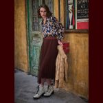 Platinum Πουκάμισο Μπλε Με Animal Print Σχέδιο Γυναικείο Mακρυμάνικο All Day Free Size - 5268-5 - Image 2