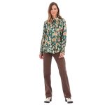 Platinum Πουκάμισο Πράσινο Με Animal Print Σχέδιο Γυναικείο Mακρυμάνικο All Day Free Size - 5268-7 - Image 2