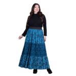 Platinum Φούστα Μπλε Ρουα Γυναικεία Maxi Boho Με Λάστιχο All Day Free Size - FS-2211-BL - Image 4