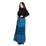 Platinum Φούστα Μπλε Ρουα Γυναικεία Maxi Boho Με Λάστιχο All Day Free Size - FS-2211-BL - Image 2