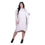 Platinum Φόρεμα Εκρού Γυναικείο Casual Φαρδύ Midi Σετ Με Κασκόλ All Day Free Size - 036-42-EG