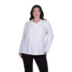 Gomore Μπλούζα Εκρού Γυναικεία Με Γιακά Μακρυμάνικη All Day - 14951-KG