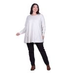 Platinum Μπλούζα Εκρού Γυναικεία Κλος Άνετη Γραμμή Αll Day Free Size - 1628-EG