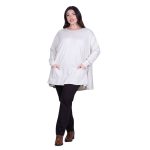 Platinum Μπλούζα Εκρού Γυναικεία Κλος Άνετη Γραμμή Αll Day Free Size - 1628-EG - Image 2