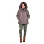 Gomore Μπουφάν Μόκα Γυναικείο Με Κουκούλα Casual All Day - 24405-M - Image 4