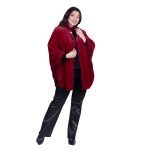 Gomore Κάπα Κόκκινη Γούνινη Γυναικεία Οικολογική Με Φόδρα All Day - GM-24499-RD - Image 2
