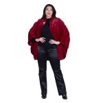 Gomore Κάπα Κόκκινη Γούνινη Γυναικεία Οικολογική Με Φόδρα All Day - GM-24499-RD - Image 3