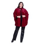 Gomore Κάπα Κόκκινη Γούνινη Γυναικεία Οικολογική Με Φόδρα All Day - GM-24499-RD - Image 6