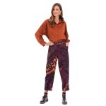 Platinum Πουκάμισο Terracotta Γυναικείο Σατινέ Με Γιακά All Day Free Size - 266-TER - Image 2