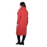 Platinum Φόρεμα Εκάι Γυναικείο Πλεκτό Midi Casual Με Φαδρύ Ξεχειλωτό Γιακά All Day Free Size - 3235-42 - Image 4