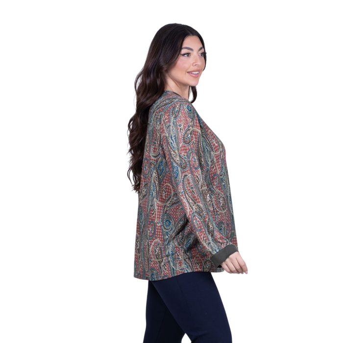 Gomore Μπλούζα Λαδί Γυναικεία Με Λαχούρια & Γιακά Με Πέτο All Day XXL - 34153 - Image 3