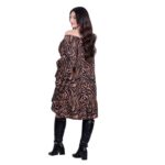 Fairyland Φόρεμα Μαύρο Με Animal Print Γυναικείο Κοντό Εβαζέ Με Μανίκια Καμπάνα All Day Free Size - 50281-CM - Image 2