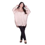 Platinum Πουκάμισα Nude Γυναικεία Μακριά Σατινέ All Day Free Size - 5042-42-ND - Image 2