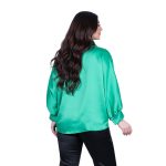 Platinum Πουκάμισο Πράσινο Brazil  Γυναικείο Σατινέ Μακρύ Με Γιακά All Day Free Size - 5337-42-GP - Image 2