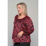 Gomore Μπλούζα Γρενά Γυναικεία Βελούδο Με Ανάγλυφα Σχέδια Βραδινή XXL - 56201-R - Image 2