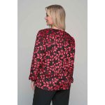 Gomore Μπλούζα Γρενά Γυναικεία Βελούδο Με Ανάγλυφα Σχέδια Βραδινή XXL - 56201-R - Image 3