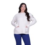 Gomore Μπλούζα Εκρού Γυναικεία Πλεκτή Με Τσέπες All Day Free Size - 56225