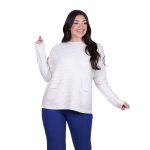 Gomore Μπλούζα Εκρού Γυναικεία Πλεκτή Με Τσέπες All Day Free Size - 56225 - Image 2