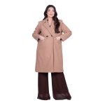 Platinum Παλτό Camel Γυναικείο Με Κουμπιά & Τσέπες All Day Free Size - 6067-MC - Image 2