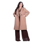 Platinum Παλτό Camel Γυναικείο Με Κουμπιά & Τσέπες All Day Free Size - 6067-MC - Image 3