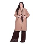 Platinum Παλτό Camel Γυναικείο Με Κουμπιά & Τσέπες All Day Free Size - 6067-MC - Image 4