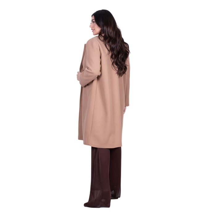 Platinum Παλτό Camel Γυναικείο Με Κουμπιά & Τσέπες All Day Free Size - 6067-MC - Image 5