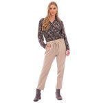 Platinum Πουκάμισο Γκρι Με Floral Print Γυναικείο Mακρυμάνικο All Day Free Size - 6553 - Image 2