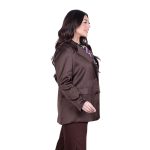 Fairyland Moschato Σακάκι Καφέ Γυναικείο Σατινέ Με Κουμπιά All Day Free Size - 67658-BR - Image 3