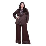 Fairyland Moschato Σακάκι Καφέ Γυναικείο Σατινέ Με Κουμπιά All Day Free Size - 67658-BR - Image 6