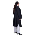 Fairyland Moschato Παλτό Μαύρο Γυναικείο Ανάγλυφο Σχέδιο Με Τσέπες Casual All Day Free Size - FM-76208-BC - Image 4