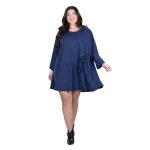 Fairyland Φόρεμα Μπλε Γυναικείο Κοντό Εβαζέ Ριχτό Girly All Day Free Size - 9905-BL - Image 3