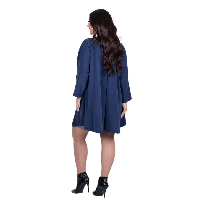 Fairyland Φόρεμα Μπλε Γυναικείο Κοντό Εβαζέ Ριχτό Girly All Day Free Size - 9905-BL - Image 4