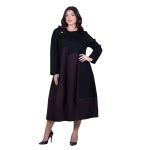 Fairyland Φόρεμα Μαύρο - Γκρενά Γυναικείο Midi Εβαζέ All Day Free Size - FM-1020-BC