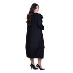 Fairyland Φόρεμα Μαύρο - Μόκα Γυναικείο Midi Εβαζέ All Day Free Size - FM-1020 - Image 3