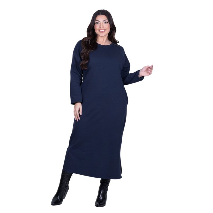 Fairyland Φόρεμα Μπλε Γυναικείο Σε Ίσια Γραμμή Casual Μακρύ All Day Free Size - FM-12642-BL