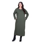 Fairyland Φόρεμα Πράσινο Γυναικείο Σε Ίσια Γραμμή Casual Μακρύ All Day Free Size - FM-12642-GR - Image 2