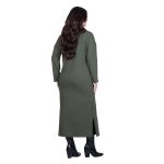 Fairyland Φόρεμα Πράσινο Γυναικείο Σε Ίσια Γραμμή Casual Μακρύ All Day Free Size - FM-12642-GR - Image 4