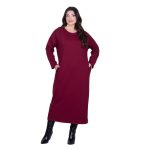 Fairyland Φόρεμα Μπορντοκόκκινο Γυναικείο Σε Ίσια Γραμμή Casual Μακρύ All Day Free Size - FM-12642-R - Image 2